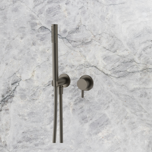 Arcisan Axus Pin Shower Mixer and Handshower (Complete Kit) Brushed Gunmetal