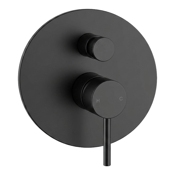 Arcisan Axus Pin Shower or Bath Mixer with Diverter (Complete Kit) Matte Black