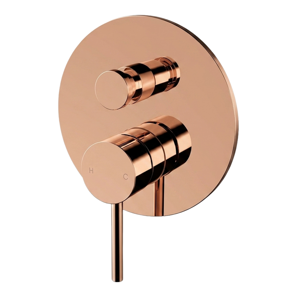 Arcisan Axus Pin Shower or Bath Mixer with Diverter (Trim Kit Only) Rose Gold