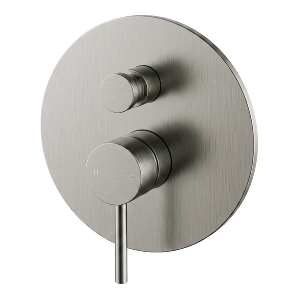 Arcisan Axus Pin Shower or Bath Mixer with Diverter (Complete Kit) Brushed Nickel