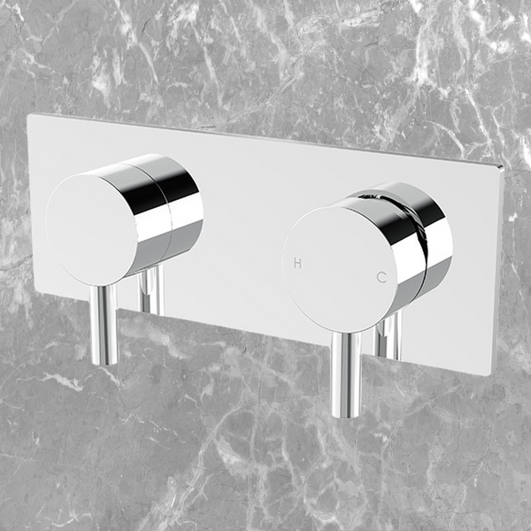 Arcisan Axus Pin Shower Mixer and 3-Way Diverter with Plate (Trim Kit Only) Chrome