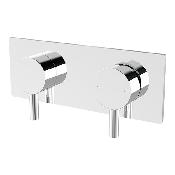 Arcisan Axus Pin Shower Mixer and 3-Way Diverter with Plate (Complete Kit) Chrome