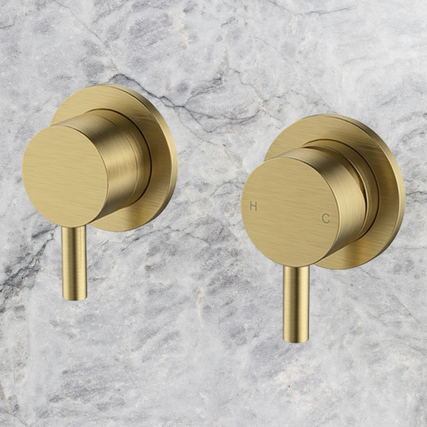 Arcisan Axus Pin Shower Mixer and 3-Way Diverter (Trim Kit Only) Brushed Brass