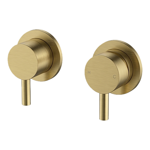 Arcisan Axus Pin Shower Mixer and 3-Way Diverter (Trim Kit Only) Brushed Brass
