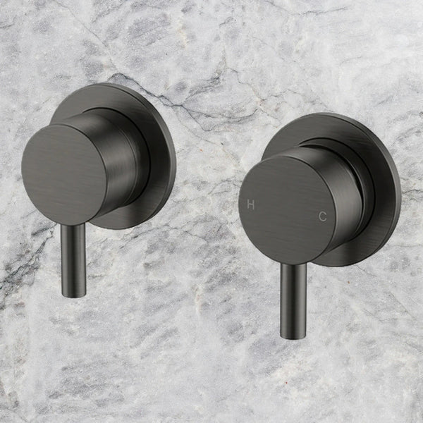 Arcisan Axus Pin Shower Mixer and 3-Way Diverter (Complete Kit) Brushed Iron