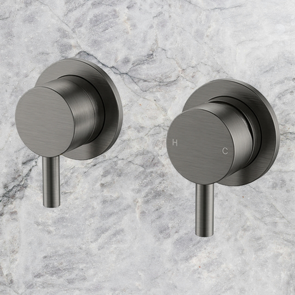 Arcisan Axus Pin Shower Mixer and 3-Way Diverter (Complete Kit) Brushed Gunmetal