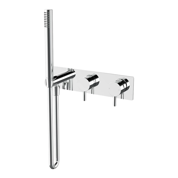 Arcisan Axus Pin Shower Mixer, Diverter and Handshower with Plate (Trim Kit Only) Chrome