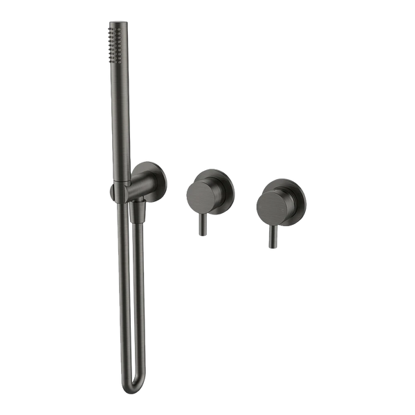 Arcisan Axus Pin Shower Mixer, Diverter and Handshower (Trim Kit Only) Brushed Gunmetal