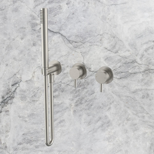 Arcisan Axus Pin Shower Mixer, Diverter and Handshower (Trim Kit Only) Brushed Nickel