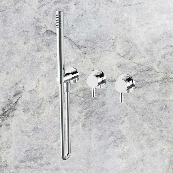 Arcisan Axus Pin Shower Mixer, Diverter and Handshower (Complete Kit) Chrome