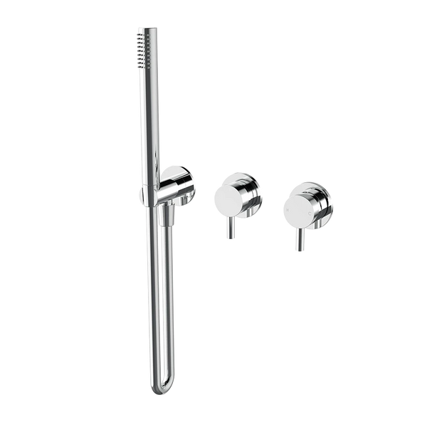 Arcisan Axus Pin Shower Mixer, Diverter and Handshower (Complete Kit) Chrome