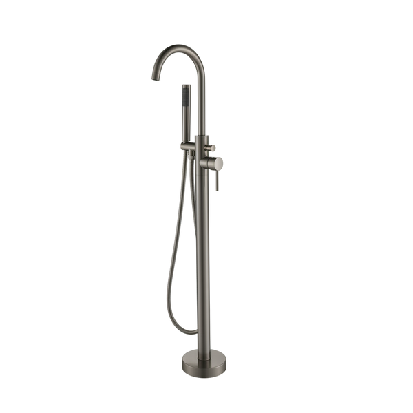 Arcisan Axus Pin Lever Freestanding Bath Mixer with Handshower (Trim Kit Only) Brushed Gunmetal