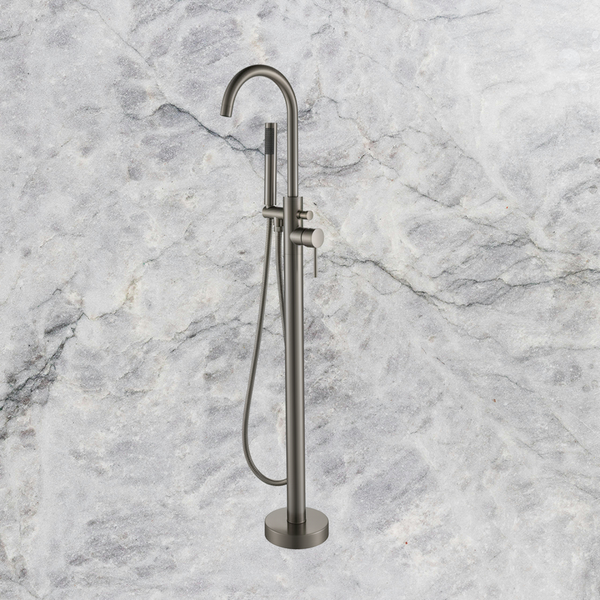 Arcisan Axus Pin Lever Freestanding Bath Mixer with Handshower (Trim Kit Only) Brushed Gunmetal