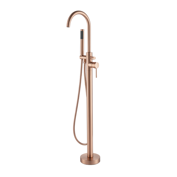 Arcisan Axus Pin Lever Freestanding Bath Mixer with Handshower (Trim Kit Only) Brushed Rose Gold