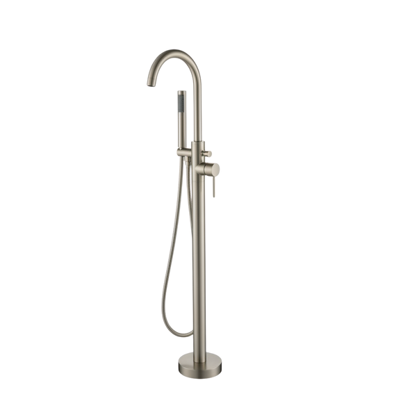 Arcisan Axus Pin Lever Freestanding Bath Mixer with Handshower (Trim Kit Only) Brushed Nickel