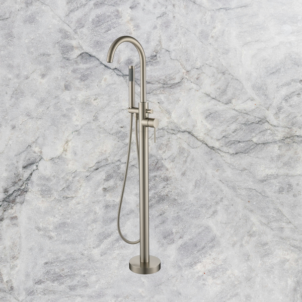 Arcisan Axus Pin Lever Freestanding Bath Mixer with Handshower (Trim Kit Only) Brushed Nickel