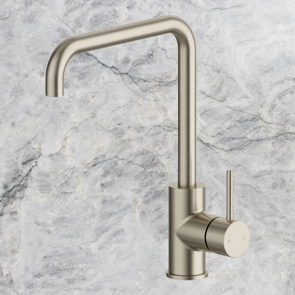 Arcisan Axus Pin Square Line Spout Kitchen Mixer Brushed Nickel
