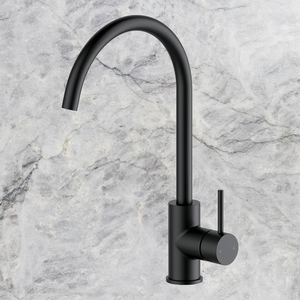 Arcisan Axus Pin Arch Spout Kitchen Mixer Matte Black