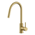 Arcisan Axus Pin Gooseneck Kitchen Mixer with Pull Out Nozzle Brushed Brass