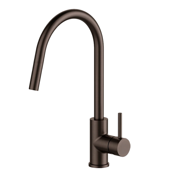 Arcisan Axus Pin Gooseneck Kitchen Mixer with Pull Out Nozzle Dark Bronze