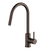 Arcisan Axus Pin Gooseneck Kitchen Mixer with Pull Out Nozzle Dark Bronze