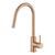 Arcisan Axus Pin Gooseneck Kitchen Mixer with Pull Out Nozzle Brushed Rose Gold