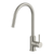 Arcisan Axus Pin Gooseneck Kitchen Mixer with Pull Out Nozzle Brushed Nickel