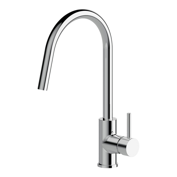 Arcisan Axus Pin Gooseneck Kitchen Mixer with Pull Out Nozzle Chrome