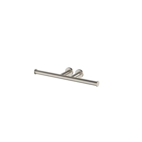 Arcisan Axus Double Toilet Roll Holder with Two Wall Fixing Points Brushed Nickel