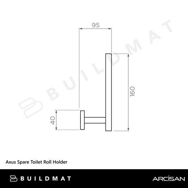 Arcisan Axus Spare Toilet Roll Holder Matte Black