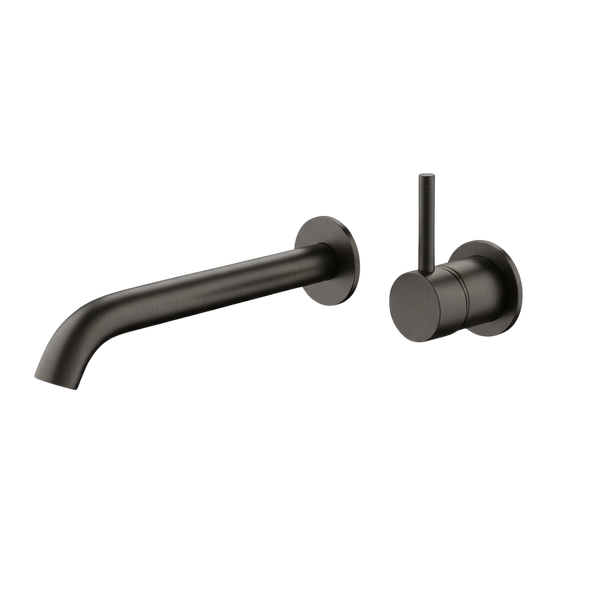 Arcisan Axus Wall Mount Basin/Bath Mixer Pin Lever Up 220mm Spout (Trim Kit Only) Brushed Iron