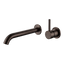 Arcisan Axus Pin Wall Mount Basin/Bath Mixer Lever Up 220mm Spout (Trim Kit Only) Dark Bronze