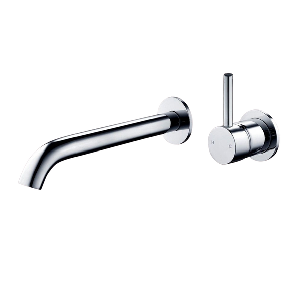 Arcisan Axus Wall Mount Basin/Bath Mixer Pin Lever Up 220mm Spout (Trim Kit Only) Chrome
