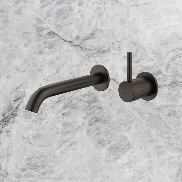 Arcisan Axus Wall Mount Basin/Bath Mixer Pin Lever Up 150mm Spout (Trim Kit Only) Brushed Iron