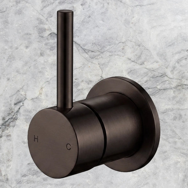 Arcisan Axus Pin Shower or Bath Mixer Lever Up 60mm Cover Plate (Complete Kit) Dark Bronze