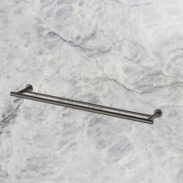 Arcisan Axus Double Towel Rail 800mm Brushed Iron