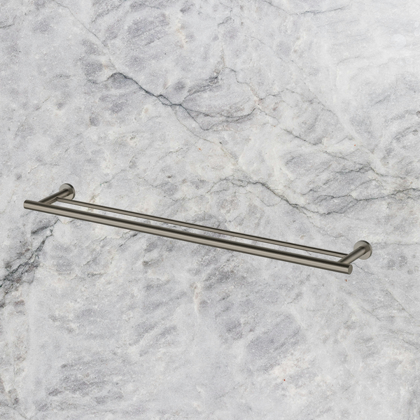Arcisan Axus Double Towel Rail 800mm Brushed Gunmetal