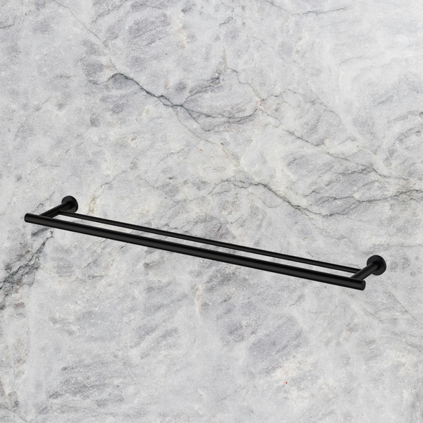 Arcisan Axus Double Towel Rail 800mm Matte Black