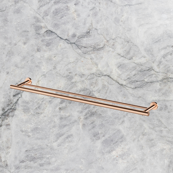 Arcisan Axus Double Towel Rail 800mm Brushed Rose Gold
