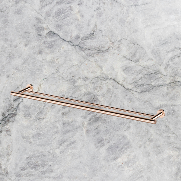 Arcisan Axus Double Towel Rail 800mm Rose Gold