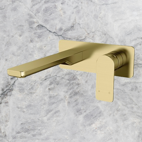 Arcisan Kibo Wall Mixer Set 200mm Spout (Trim Kit Only) Brushed Brass