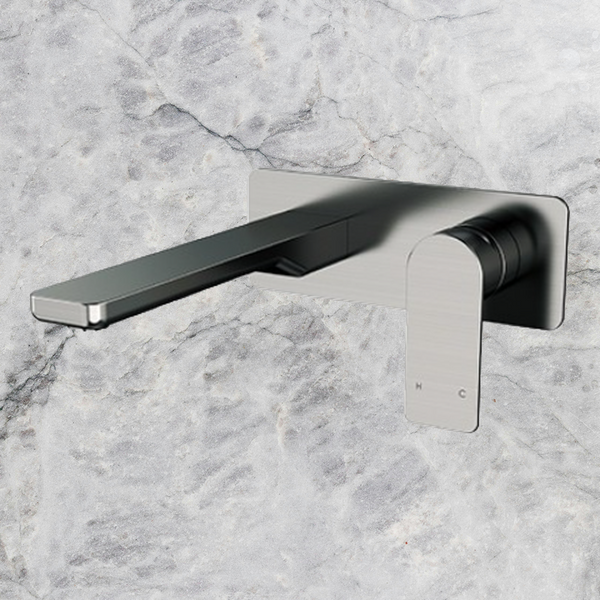 Arcisan Kibo Wall Mixer Set 200mm Spout (Trim Kit Only) Brushed Gunmetal
