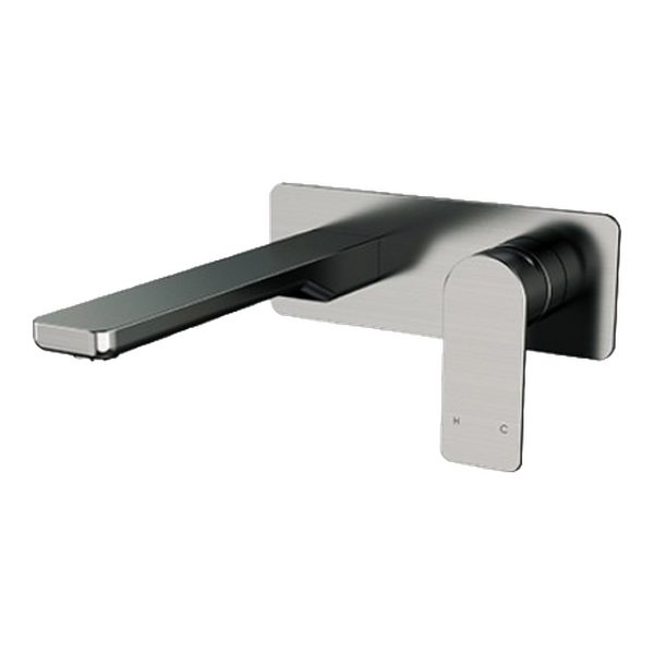 Arcisan Kibo Wall Mixer Set 200mm Spout (Trim Kit Only) Brushed Gunmetal