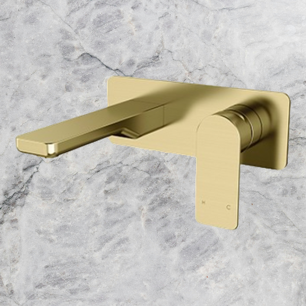 Arcisan Kibo Wall Mixer Set 150mm Spout (Trim Kit Only) Brushed Brass