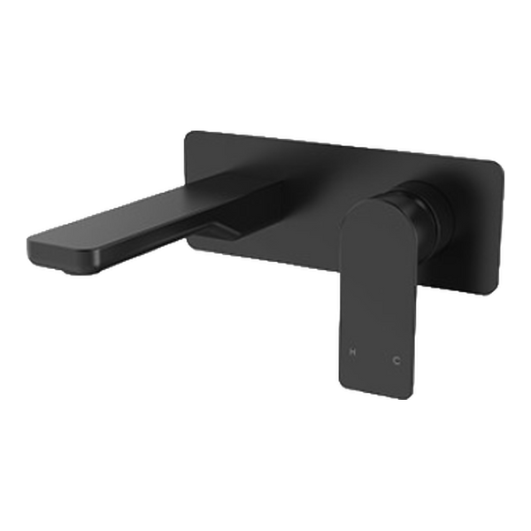 Arcisan Kibo Wall Mixer Set 150mm Spout (Complete Kit) Matte Black