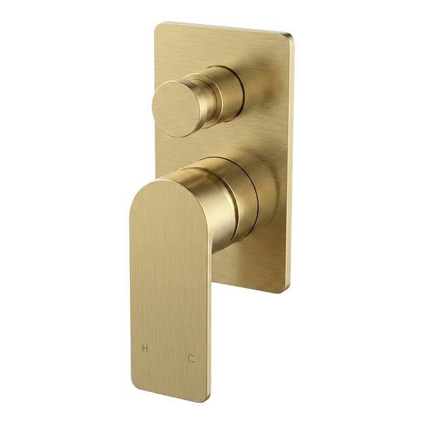 Arcisan Kibo Bath/Shower Mixer with Diverter (Trim Kit Only) Brushed Brass