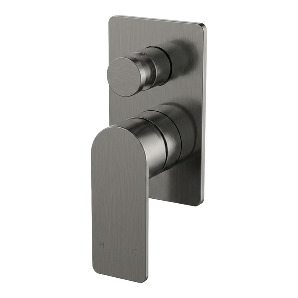 Arcisan Kibo Bath/Shower Mixer with Diverter (Trim Kit Only) Brushed Gunmetal