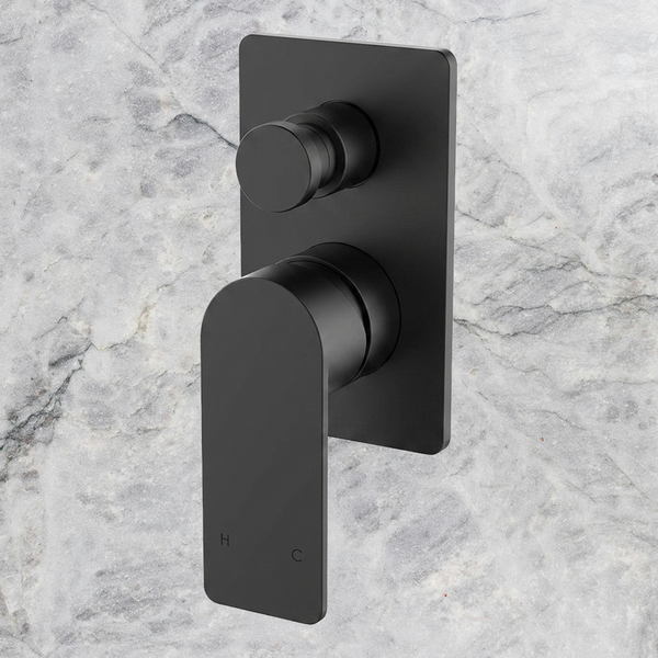 Arcisan Kibo Bath/Shower Mixer with Diverter (Complete Kit) Matte Black