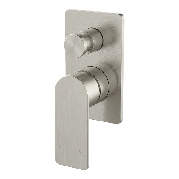 Arcisan Kibo Bath/Shower Mixer with Diverter (Complete Kit) Brushed Nickel