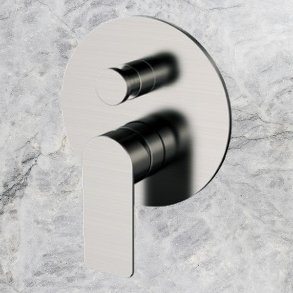 Arcisan Kibo Shower Mixer with Diverter Round Back Plate (Trim Kit Only) Brushed Gunmetal